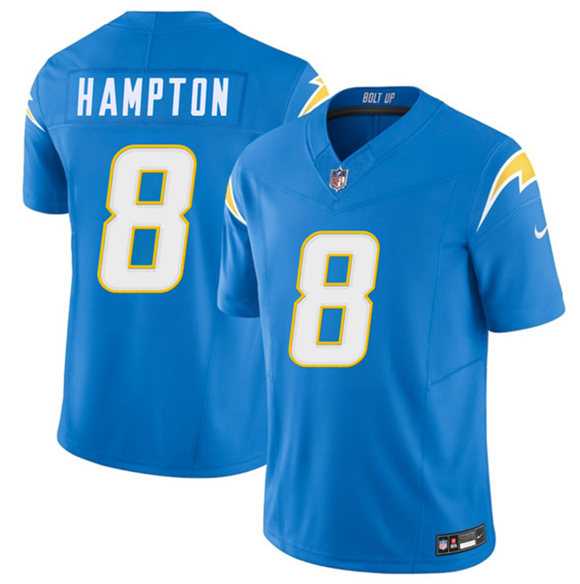 Men & Women & Youth Los Angeles Chargers #8 Omarion Hampton Blue 2025 F.U.S.E. Vapor Limited Stitched Jersey->los angeles chargers->NFL Jersey